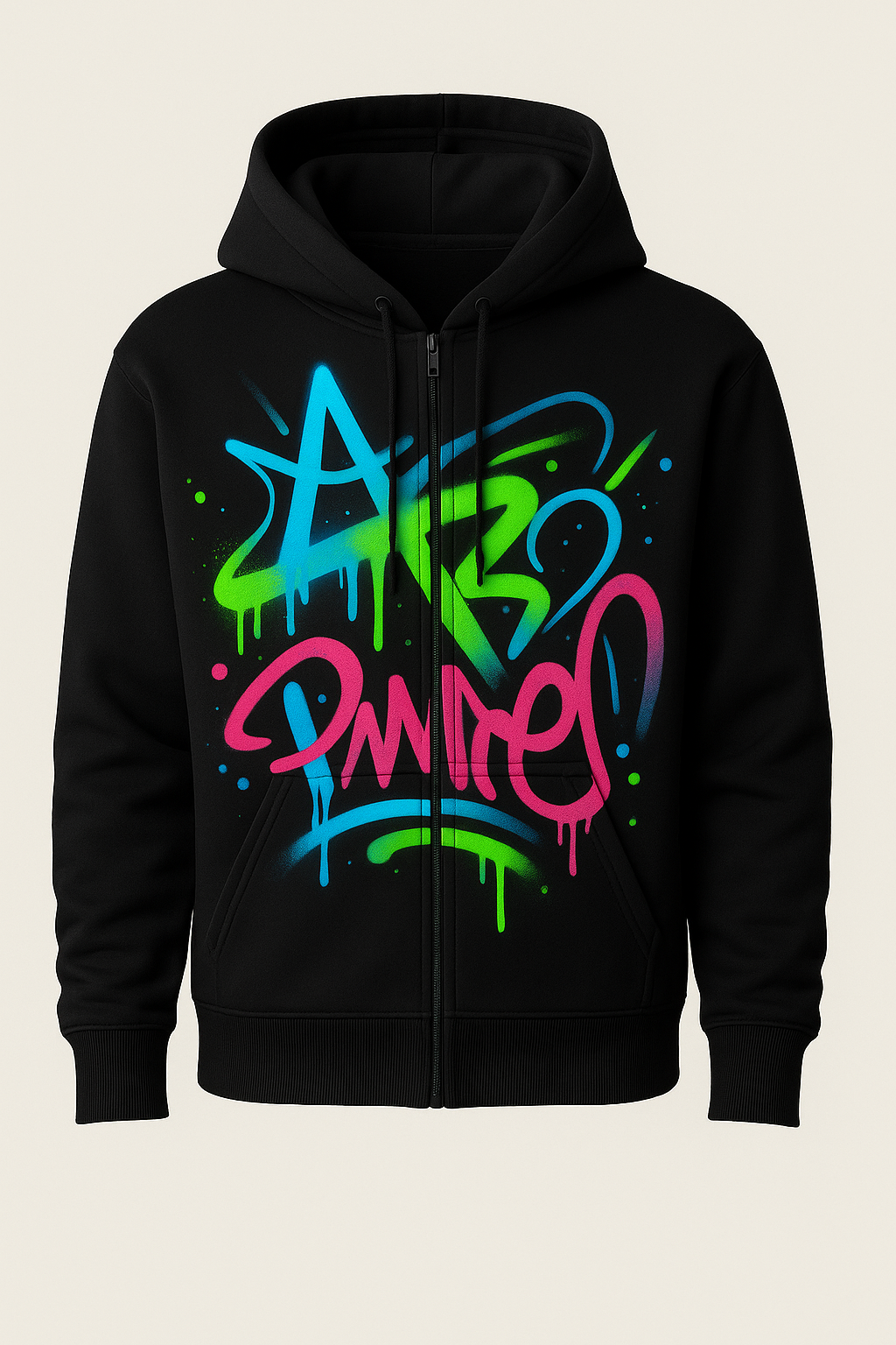 Street Pulse Hoodie – Neon Graffiti Edition